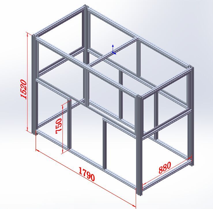 4040铝型材框架拼装图纸