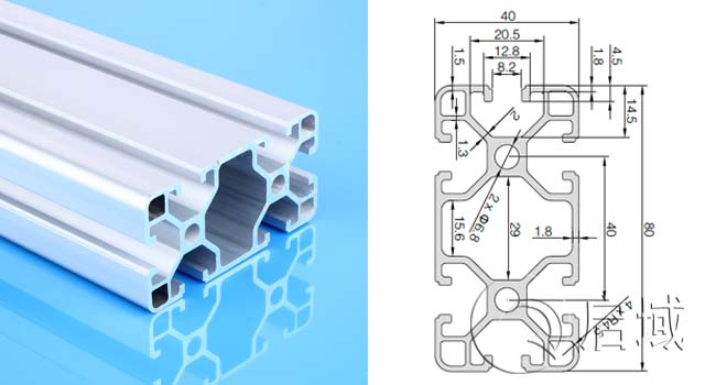 欧标4080A轻型铝型材