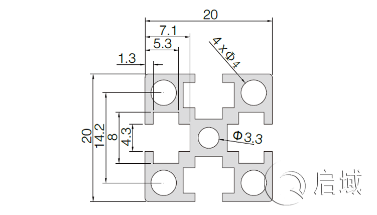 铝型材 QY-4-2020G.2