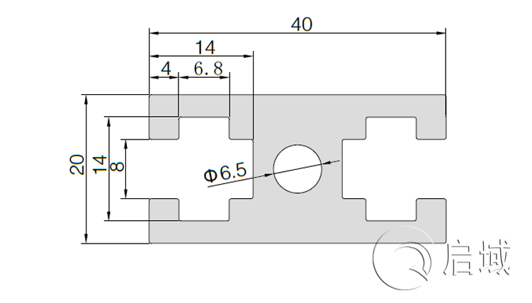 铝型材 QY-8-2040G.2