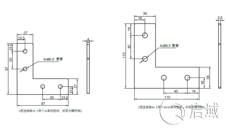 L型连接板